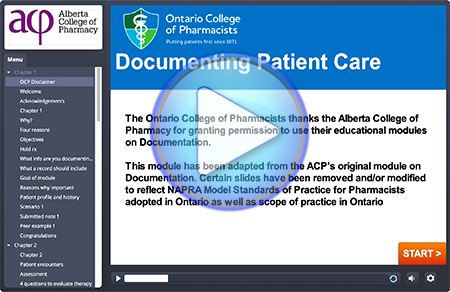 Documenting Patient Care Module